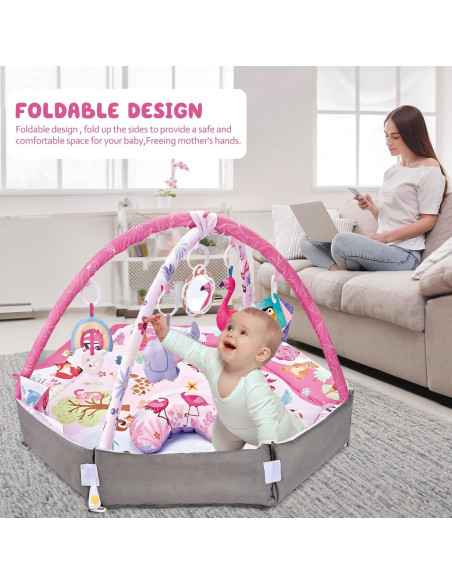 Alfombra de Actividad 7 en 1 Morabloomy 110x110 cm Alfombra de Actividad 7 en 1 Morabloomy 110x110 cm