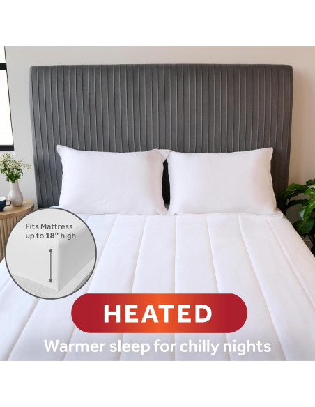 Protector de colchón calefaccionado Sunbeam individual 99x191 cm