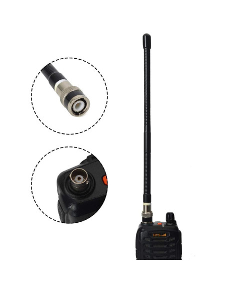 Antena de Radio CB Portátil UAYESOK 27MHz BNC 245mm