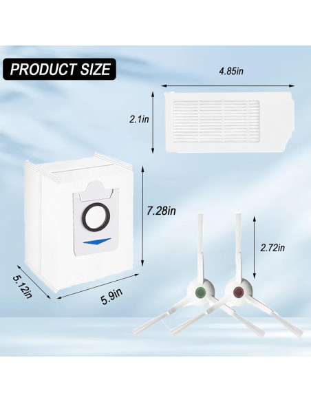 Kit de Accesorios para Aspiradora Robot ECOVACS DEEBOT T10 Plus - 21 Piezas