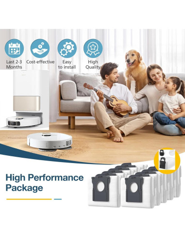 Paquete de 6 Bolsas de Polvo Genérico 3L para Aspiradoras Dreame