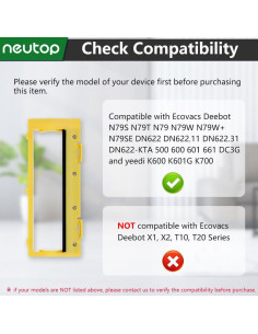 Cubiertas de cepillo Neutop para aspiradoras Ecovacs y Yeedi - 2 Pack 2