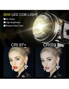 Kit de Iluminación Fotográfica GVM 80W con Softbox 60cm 2