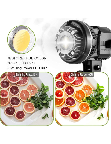 Kit de Iluminación Fotográfica GVM 80W con Softbox 60cm