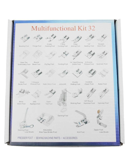 Juego de 32 Piezas de Prensatelas TOVOT para Máquina de Coser