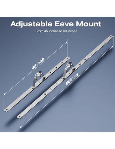 Soporte de Alero Ajustable HEVIDUBANA 45-60" Acero Inoxidable