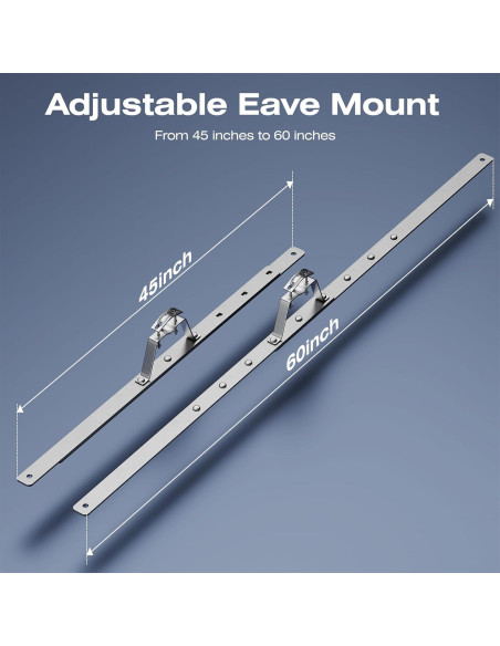 Soporte de Alero Ajustable HEVIDUBANA 45-60" Acero Inoxidable