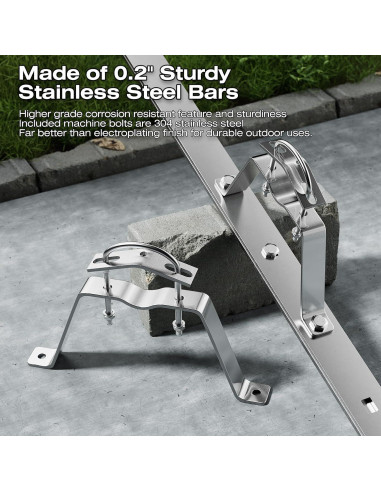 Soporte de Alero Ajustable HEVIDUBANA 45-60" Acero Inoxidable