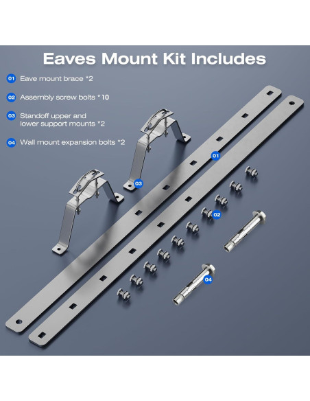 Soporte de Alero Ajustable HEVIDUBANA 45-60" Acero Inoxidable