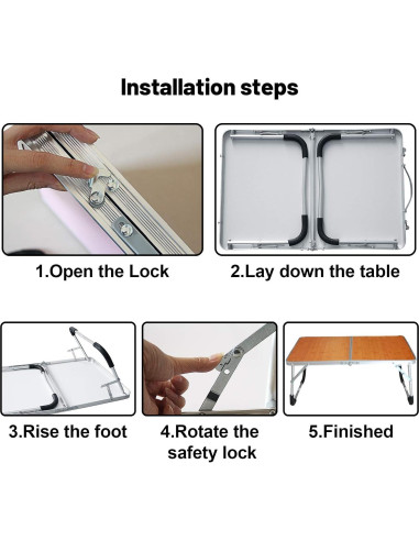 Mesa Plegable para Laptop Jucaifu con Compartimento Interno