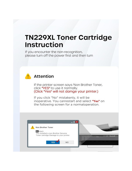 Cartucho de Tóner TN229XL Timink para Brother - 4 Pack