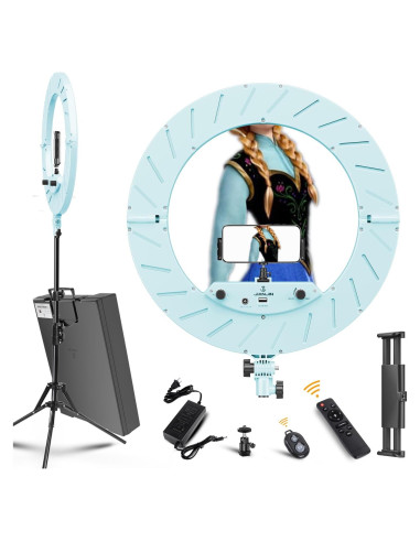 Kit de Luz de Anillo LED 18" JJ JIANJIN 55W Regulable USB