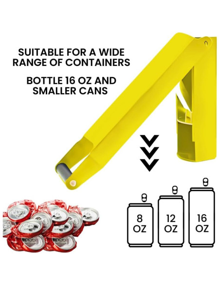 Triturador de Latas Chambridge Amarillo Montado en Pared