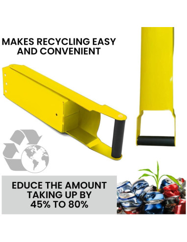 Triturador de Latas Chambridge Amarillo Montado en Pared