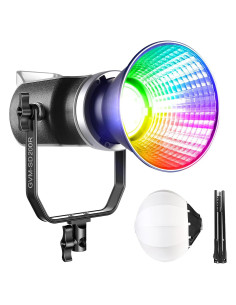 Kit de Luz de Video RGB GVM 200W LED Bi-Color con Softbox 66cm
