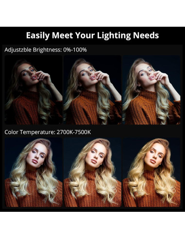 Kit de Luz de Video RGB GVM 200W LED Bi-Color con Softbox 66cm