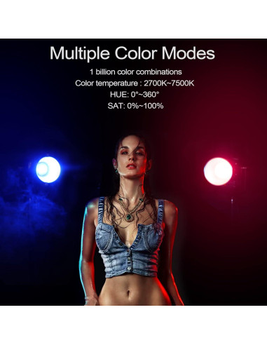 Kit de Luz de Video RGB GVM 200W LED Bi-Color con Softbox 66cm