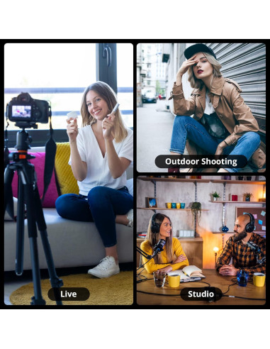 Kit de Luz de Video RGB GVM 200W LED Bi-Color con Softbox 66cm