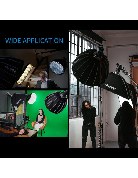 Softbox Parabólico FEELWORLD FSP60 V2 60cm para Luces Bowens
