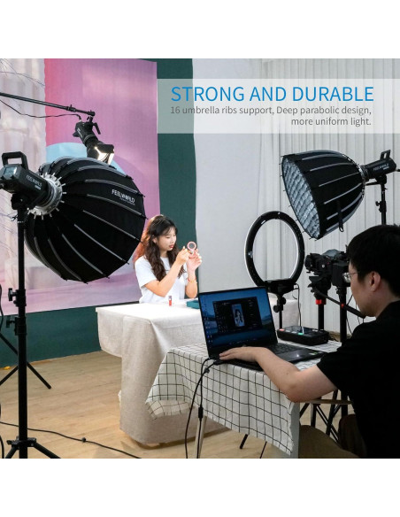 Softbox Parabólico FEELWORLD FSP60 V2 60cm para Luces Bowens
