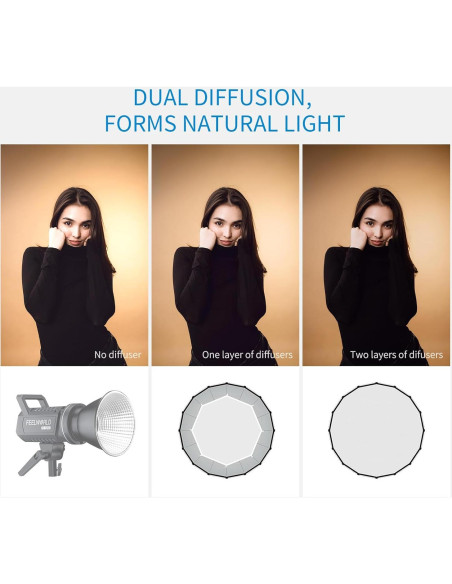 Softbox Parabólico FEELWORLD FSP60 V2 60cm para Luces Bowens