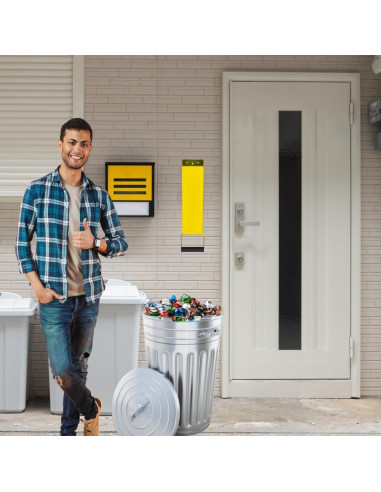 Triturador de Latas Chambridge Amarillo Montado en Pared