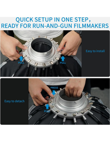 Softbox Parabólico FEELWORLD FSP60 V2 60cm para Luces Bowens