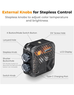 K&F Concept Luz de Video LED Bi-Color Portátil 2000mAh 2