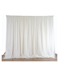Cortina de Chiffon Marfil 6.1x3.0m BalsaCircle para Eventos
