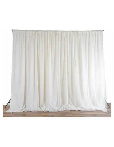 Cortina de Chiffon Marfil 6.1x3.0m BalsaCircle para Eventos