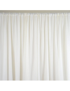 Cortina de Chiffon Marfil 6.1x3.0m BalsaCircle para Eventos 2