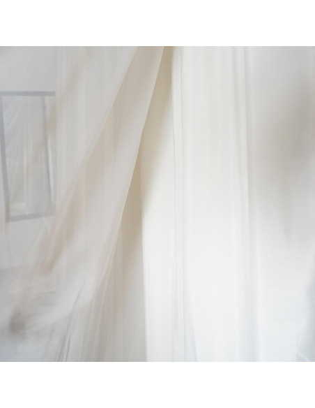 Cortina de Chiffon Marfil 6.1x3.0m BalsaCircle para Eventos
