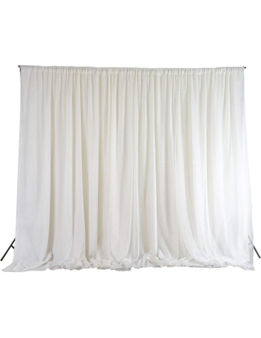 Cortina de Chiffon Marfil 6.1x3.0m BalsaCircle para Eventos