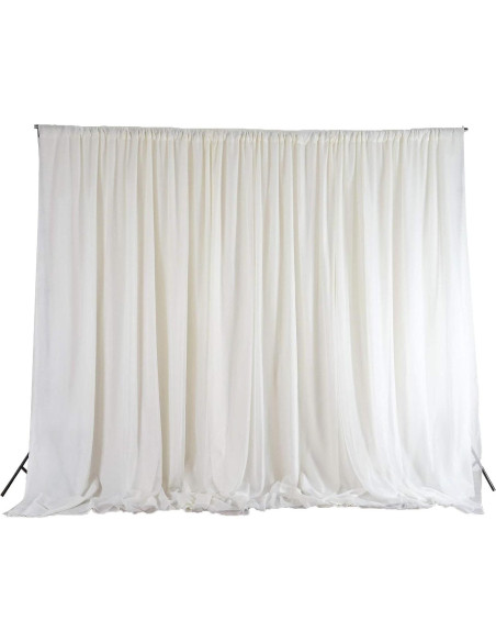 Cortina de Chiffon Marfil 6.1x3.0m BalsaCircle para Eventos