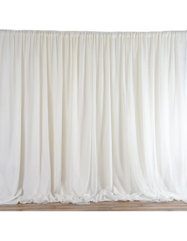 Cortina de Chiffon Marfil 6.1x3.0m BalsaCircle para Eventos