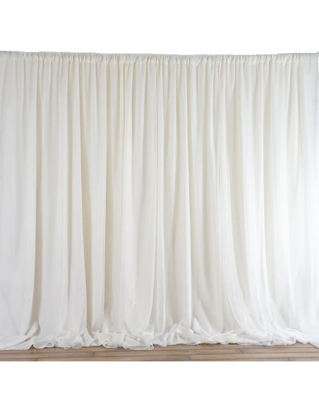 Cortina de Chiffon Marfil 6.1x3.0m BalsaCircle para Eventos