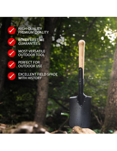 Pala de Campo Boker Plus M1874 - Mango de Madera, 53 cm 2