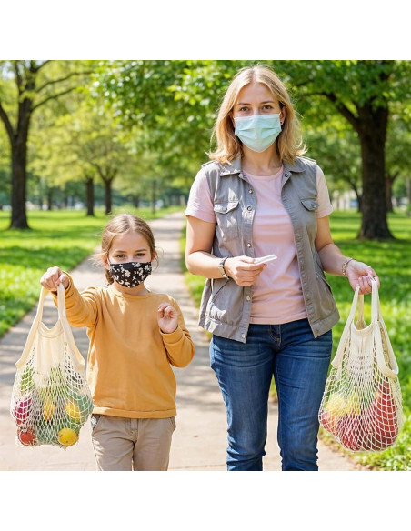 10 Bolsas de Compras Reutilizables de Algodón Lemecima 35x35cm