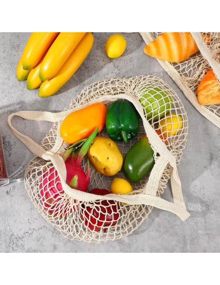 10 Bolsas de Compras Reutilizables de Algodón Lemecima 35x35cm