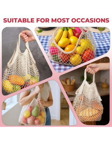 10 Bolsas de Compras Reutilizables de Algodón Lemecima 35x35cm