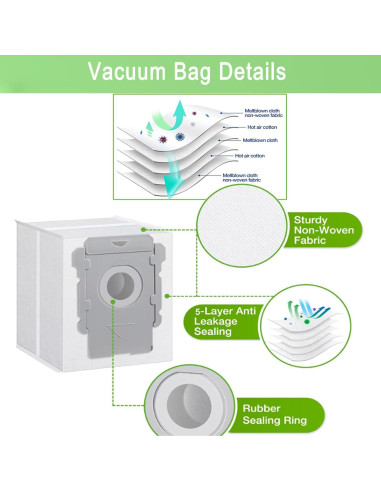 24 Bolsas de Vacío MalhSlix para iRobot Roomba i7 i3 i4 i6