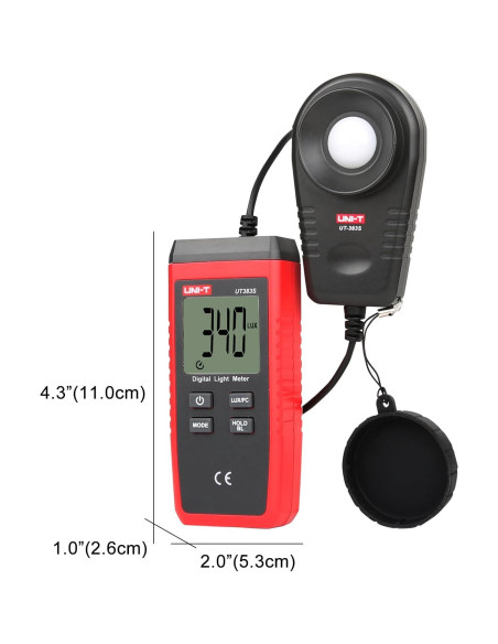 Medidor de Luz UNI-T UT383S Digital 0-199900 Lux Portátil