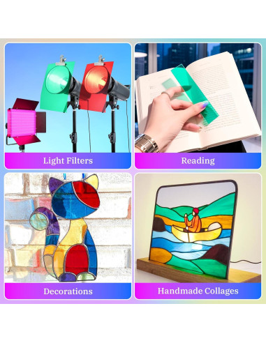 Paquete de 20 Hojas de Filtro de Gel Ligero A4 Grande&AFORTUNADO