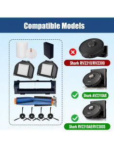 Accesorios Shark RV2310AE 11 Piezas Filtros y Cepillos 2