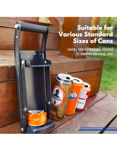 Aplastador de Latas MinliGUY Montado en Pared con Guantes