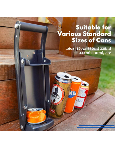 Aplastador de Latas MinliGUY Montado en Pared con Guantes