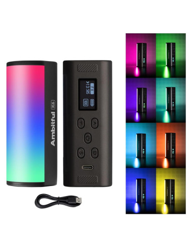 Varita de Luz LED Portátil Ambitful K6, 2000mAh, 2500-9000K