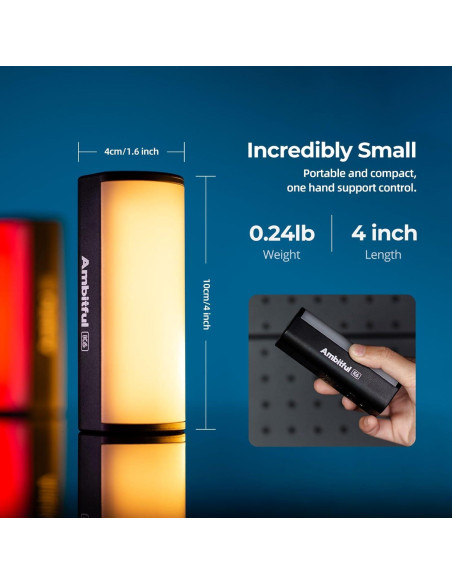 Varita de Luz LED Portátil Ambitful K6, 2000mAh, 2500-9000K