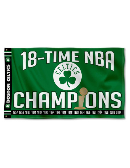 Bandera WinCraft Boston Celtics 3x5 Verde Premium