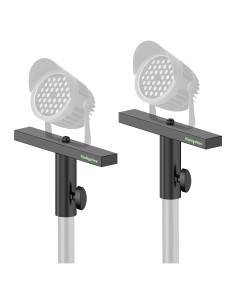 Soporte de Iluminación T-Bar 2 Unidades 30 kg Plata